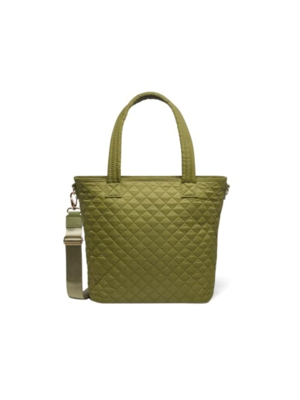 Quilted Nylon Tote Bag with Laptop Sleeve Crossbody Travel Work